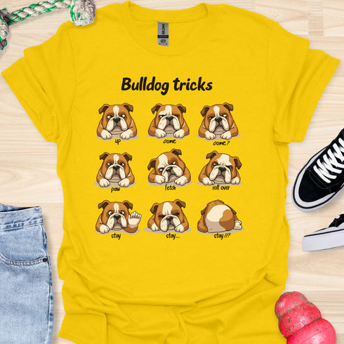 Bulldog tricks - V4 - Cute Funny T-Shirt